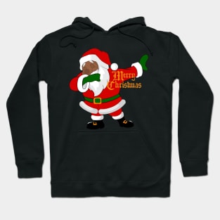 dabbing black santa claus funny christmas Hoodie